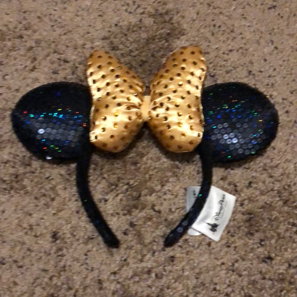 Disney Navy blue and Gold Minnie Ears